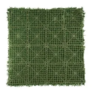 Giardino verticale in bosso con supporto verde chiaro