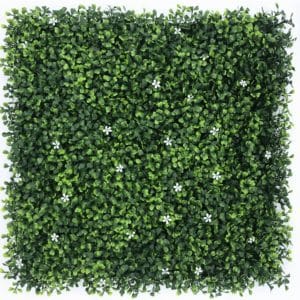 Künstliche vertikale Garten-Buchsbaum-weiße Blume