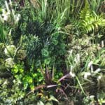 jardín Vertical Artificial Floral en detalle