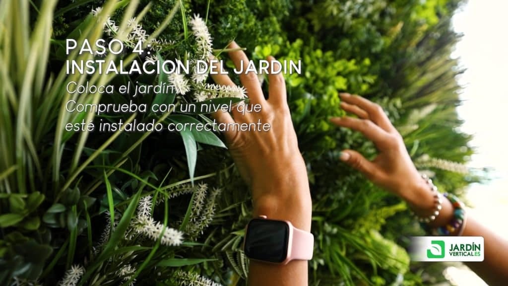 Colocar un jardín vertical artificial