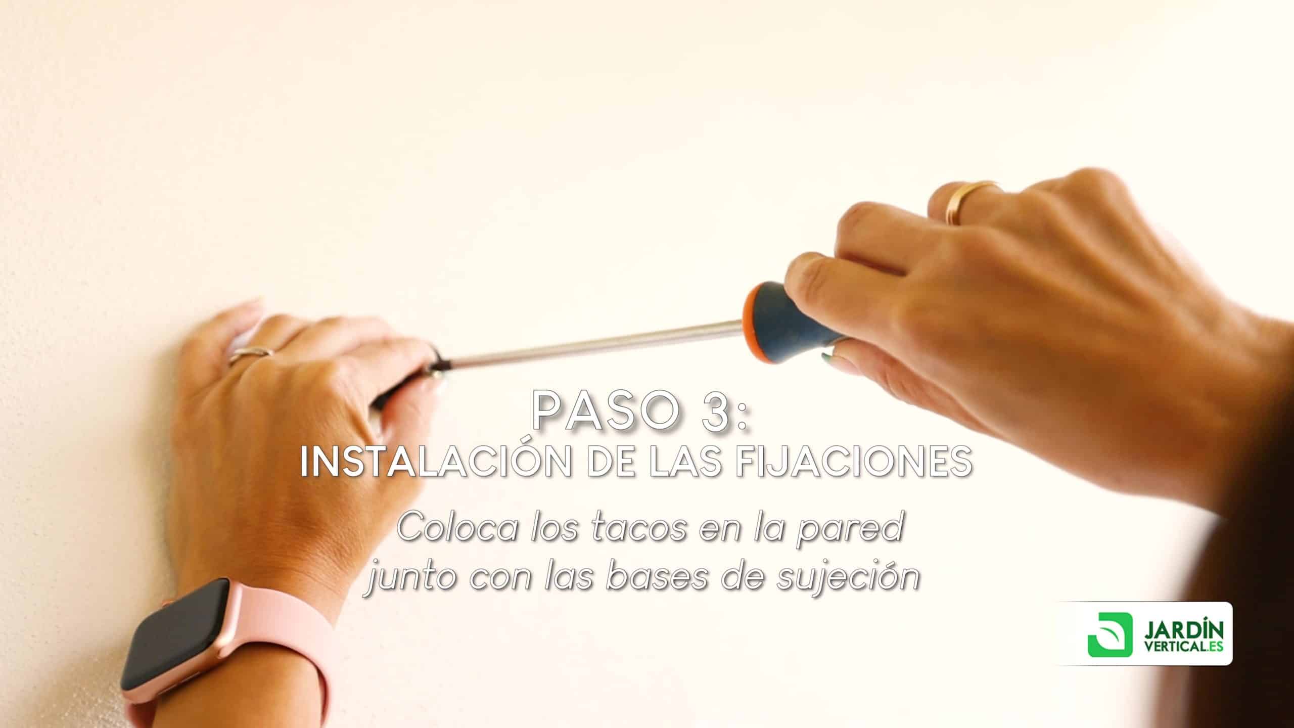Fijaciones para jardines verticales artificiales