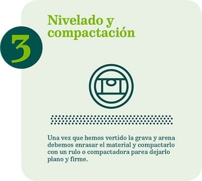 Nivelado y compactación del terreno para la instalación de césped artificial