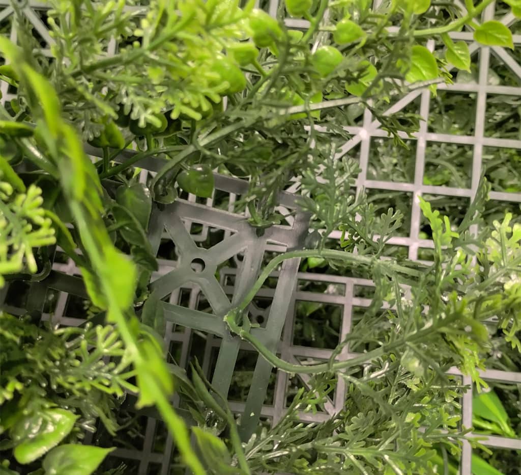 Enganches y soporte de los jardines verticales artificiales