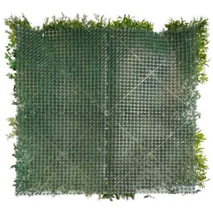 Vertikaler Garten mit Sonnenuntergang im Hintergrund