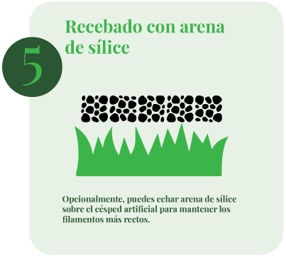 Recebado con arena de sílice
