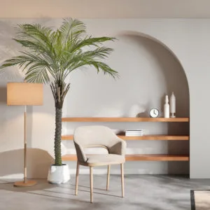 Decoración con árbol palmera artificial