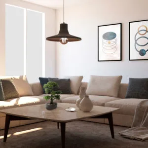 Decoración con bonsái artificial