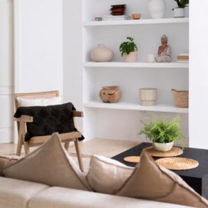 Decoración con mini bosque de helechos