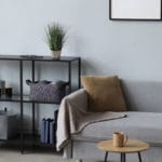 Decoración con maceta de hierba salvaje artificial