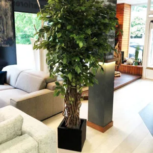 Maceta deco cuadrada negro