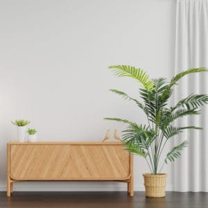 Decoración con planta artificial palmera deluxe