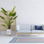 Decoración con strelitzia artificial