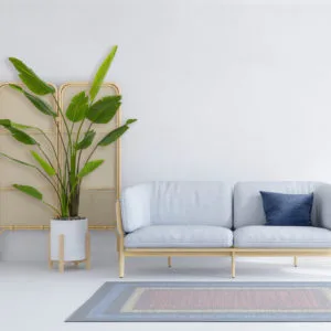 Decoración con strelitzia artificial