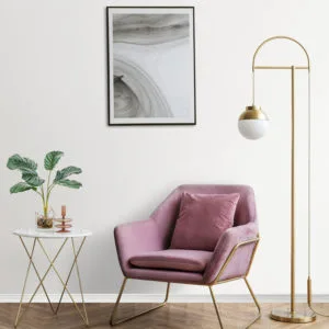 Decoração com planta artificial calathea de 35 cm